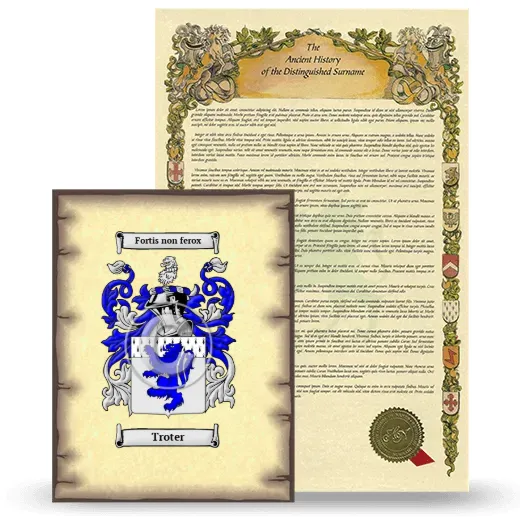 Troter Coat of Arms and Surname History Package