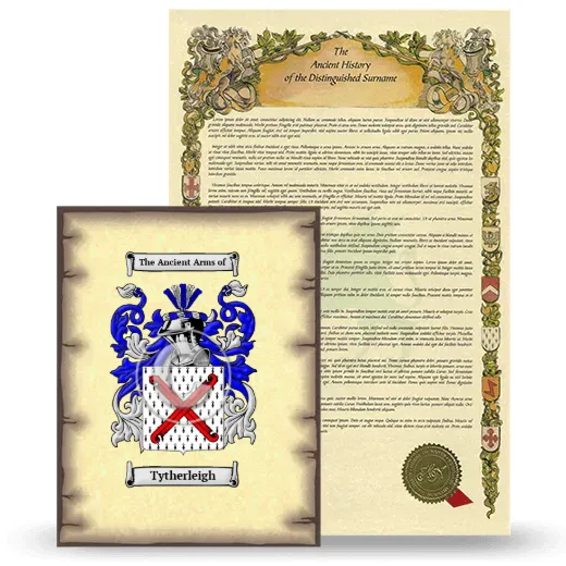 Tytherleigh Coat of Arms and Surname History Package