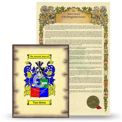 Van-doren Coat of Arms and Surname History Package