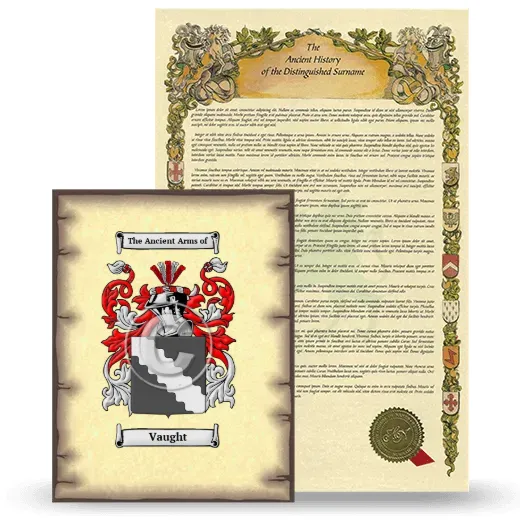 Vaught Coat of Arms and Surname History Package