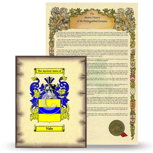Vido Coat of Arms and Surname History Package