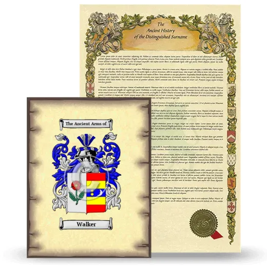 Walker Coat of Arms and Surname History Package