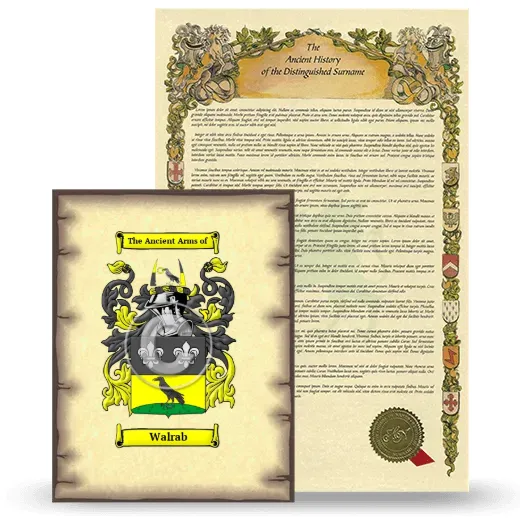 Walrab Coat of Arms and Surname History Package