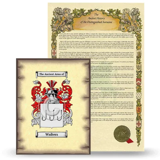 Walters Coat of Arms and Surname History Package