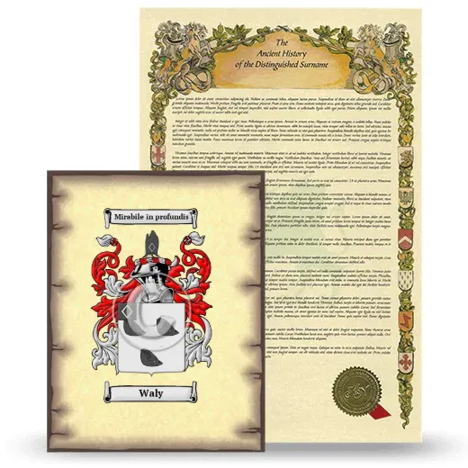 Waly Coat of Arms and Surname History Package