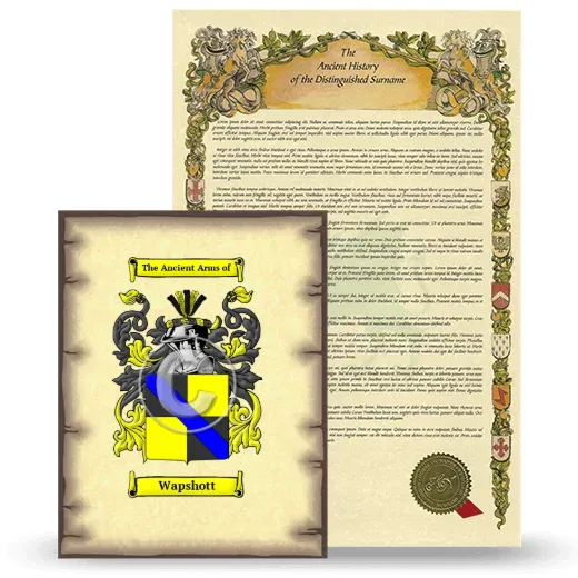 Wapshott Coat of Arms and Surname History Package