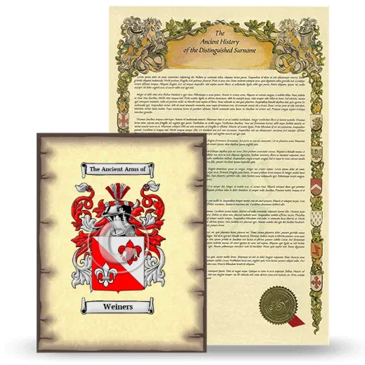 Weiners Coat of Arms and Surname History Package