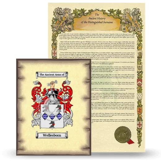 Wellesborn Coat of Arms and Surname History Package