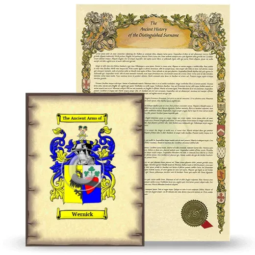 Wernick Coat of Arms and Surname History Package