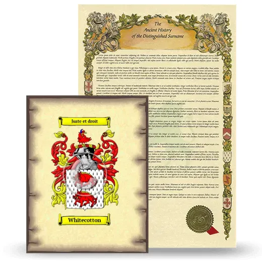 Whitecotton Coat of Arms and Surname History Package