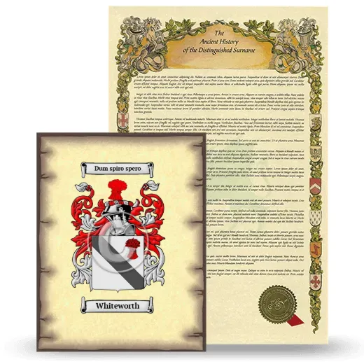 Whiteworth Coat of Arms and Surname History Package