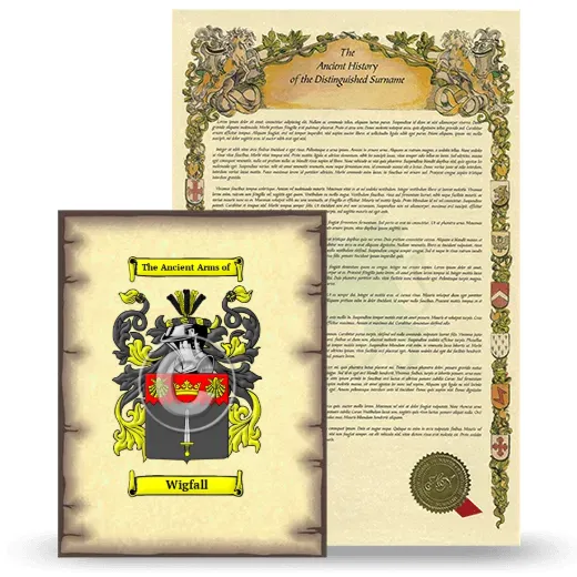 Wigfall Coat of Arms and Surname History Package