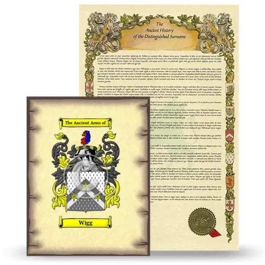 Wigg Coat of Arms and Surname History Package