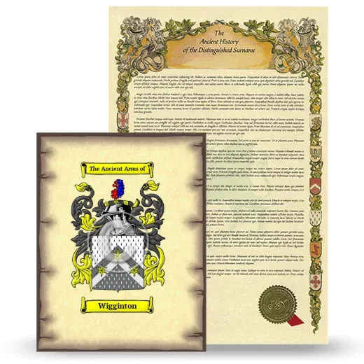 Wigginton Coat of Arms and Surname History Package