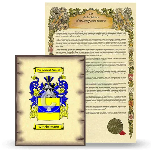 Winckelmann Coat of Arms and Surname History Package