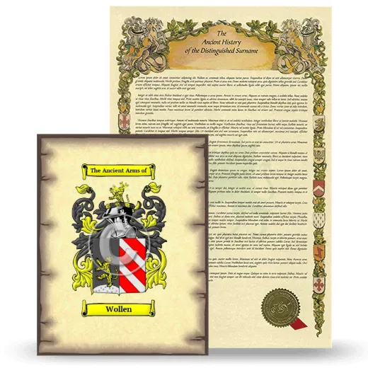 Wollen Coat of Arms and Surname History Package
