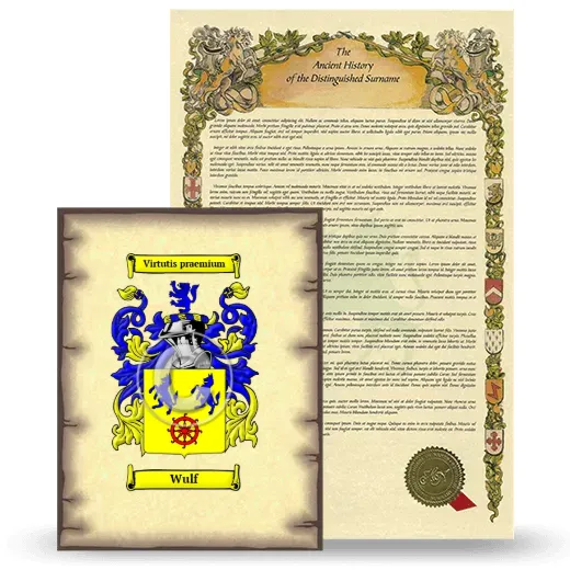Wulf Coat of Arms and Surname History Package
