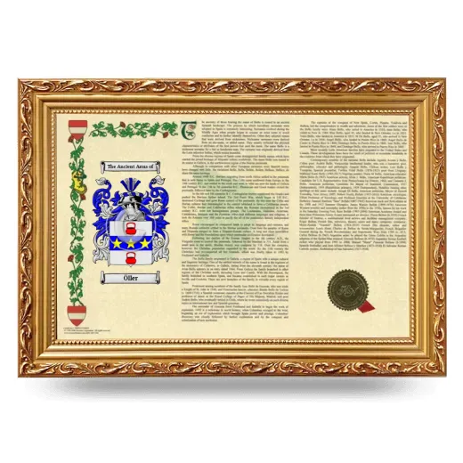 Öller Armorial Landscape Framed - Gold