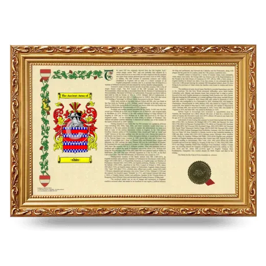 -shin- Armorial Landscape Framed - Gold