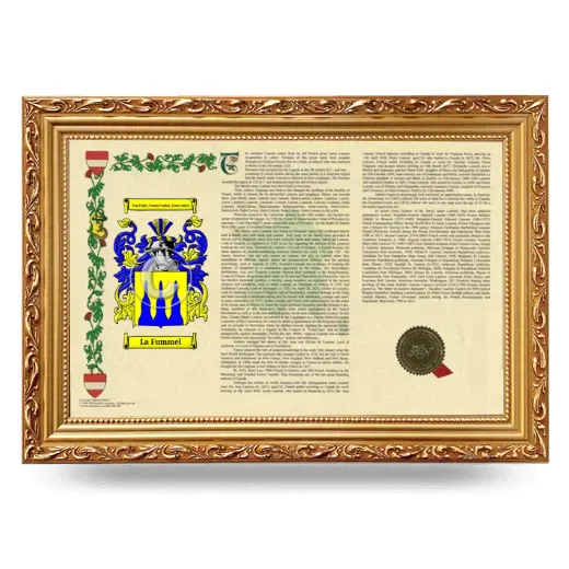 La Fummel Armorial Landscape Framed - Gold