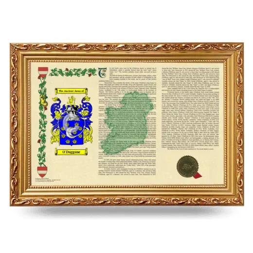 O'Duggane Armorial Landscape Framed - Gold