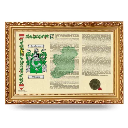 O'Hearne Armorial Landscape Framed - Gold