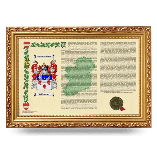 O'Kearney Armorial Landscape Framed - Gold