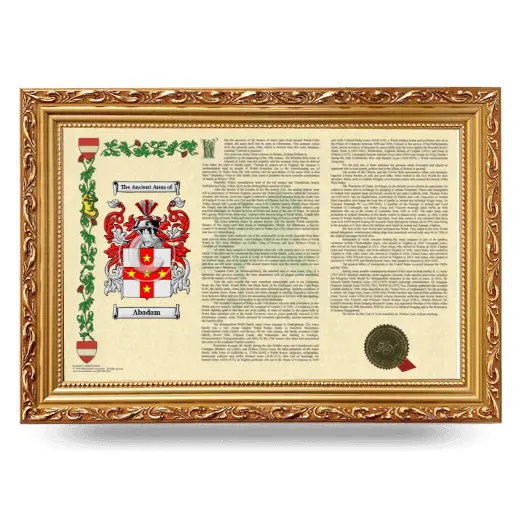 Abadam Armorial Landscape Framed - Gold