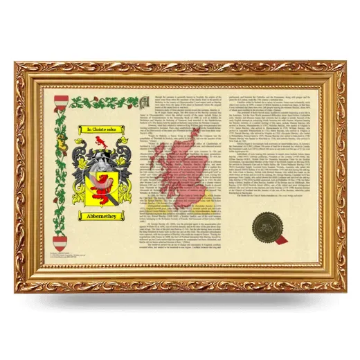 Abbernethey Armorial Landscape Framed - Gold