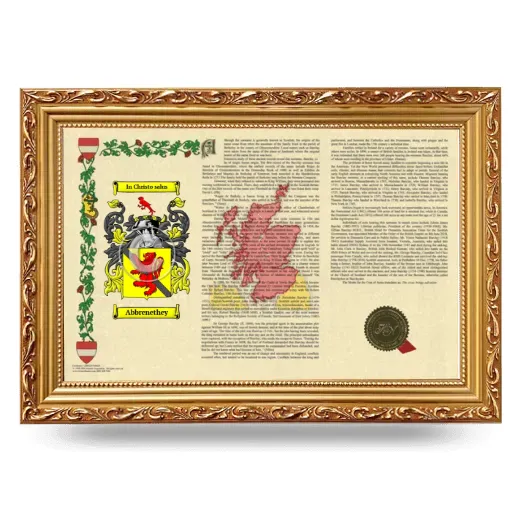Abbrenethey Armorial Landscape Framed - Gold