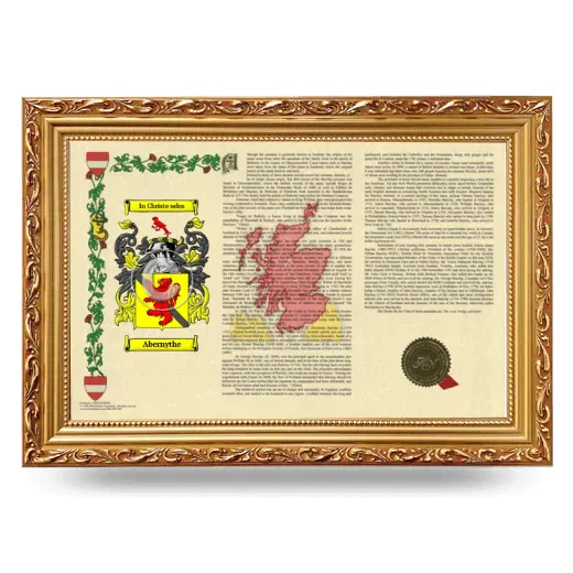Abernythe Armorial Landscape Framed - Gold