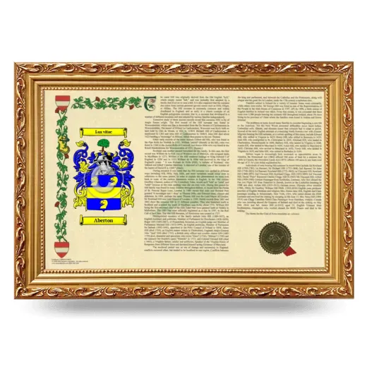 Aberton Armorial Landscape Framed - Gold