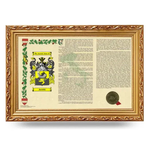 Accetti Armorial Landscape Framed - Gold