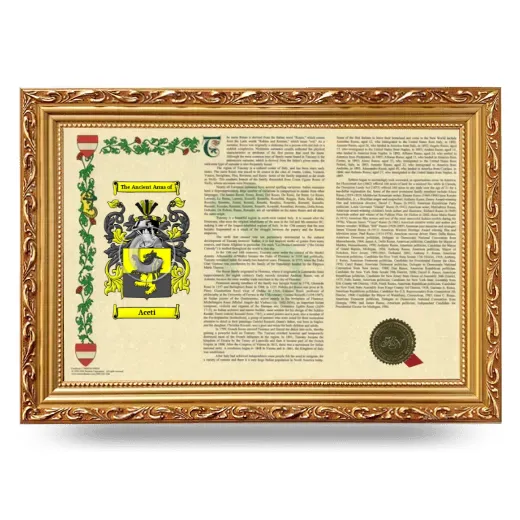Aceti Armorial Landscape Framed - Gold