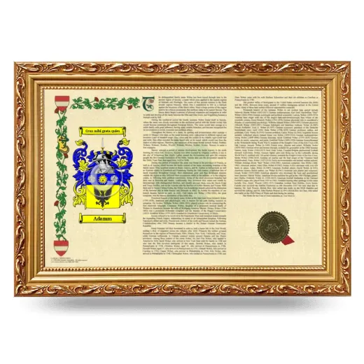 Adamm Armorial Landscape Framed - Gold