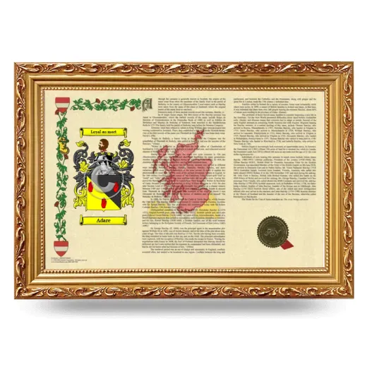 Adare Armorial Landscape Framed - Gold