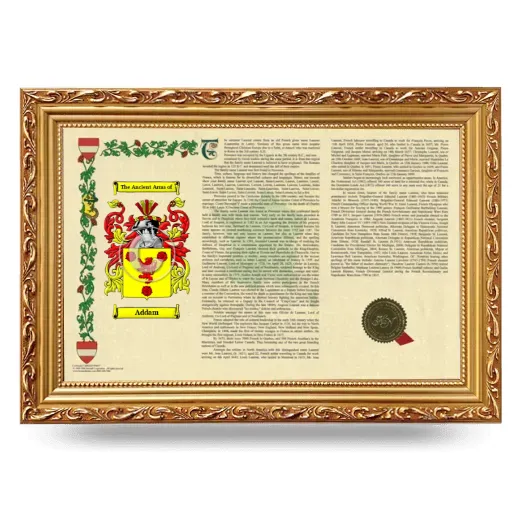 Addam Armorial Landscape Framed - Gold