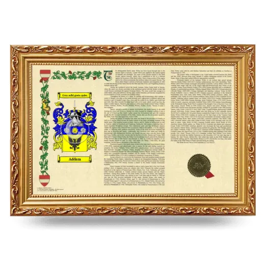 Addam Armorial Landscape Framed - Gold