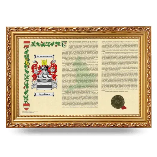 Aggulloom Armorial Landscape Framed - Gold