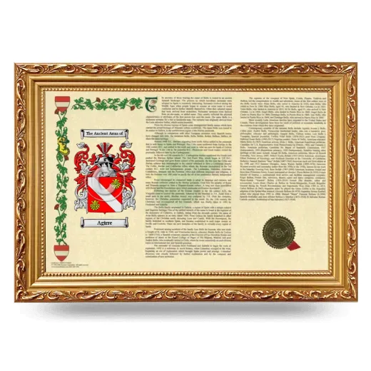 Agirre Armorial Landscape Framed - Gold