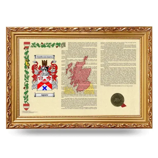 Agnew Armorial Landscape Framed - Gold