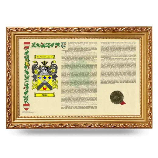 Alard Armorial Landscape Framed - Gold