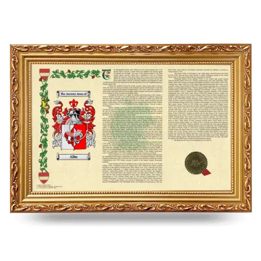 Alba Armorial Landscape Framed - Gold