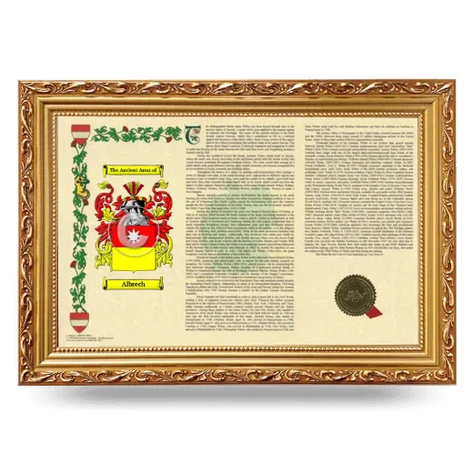 Albrech Armorial Landscape Framed - Gold