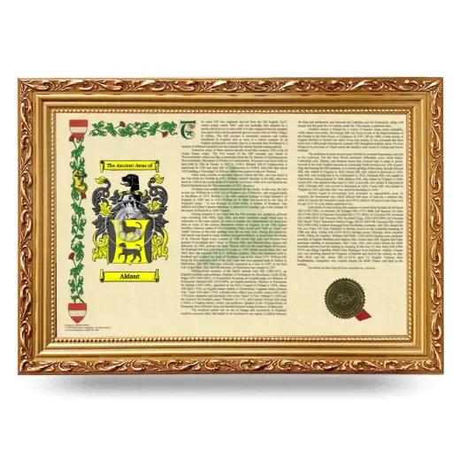 Aldant Armorial Landscape Framed - Gold