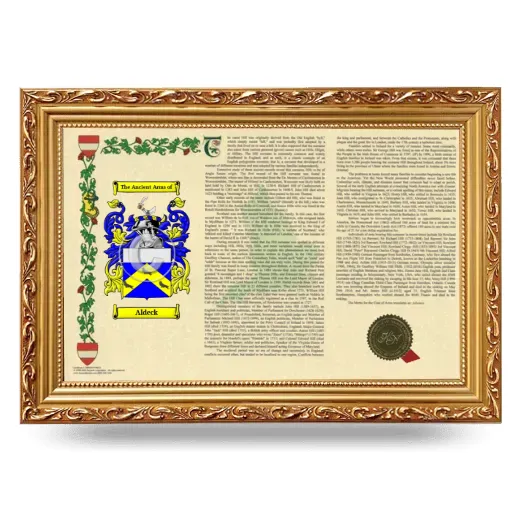 Aldeck Armorial Landscape Framed - Gold
