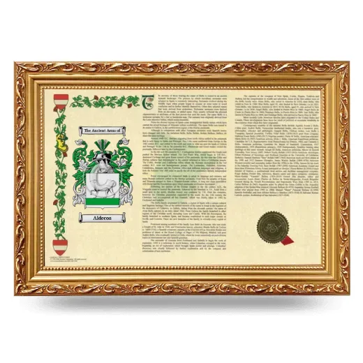 Aldecoa Armorial Landscape Framed - Gold