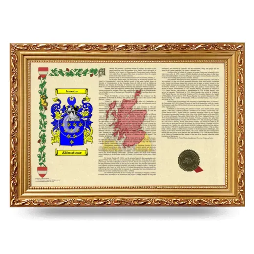 Aldenstome Armorial Landscape Framed - Gold
