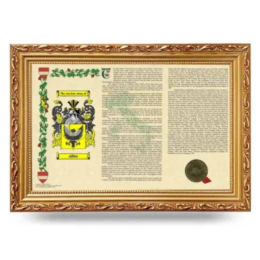 Alfier Armorial Landscape Framed - Gold