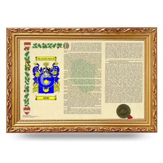 Alicki Armorial Landscape Framed - Gold